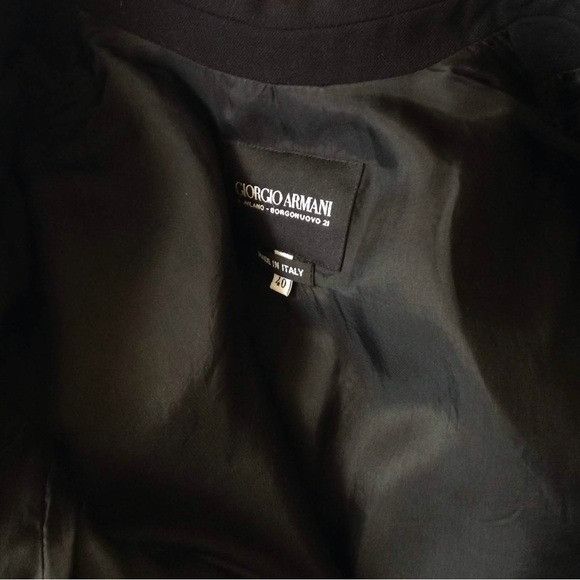 Giorgio Armani Giorgio Armani Black Tailored Single-Button Blazer IT 40 US Size S / US 4 / IT 40 - 2 Thumbnail