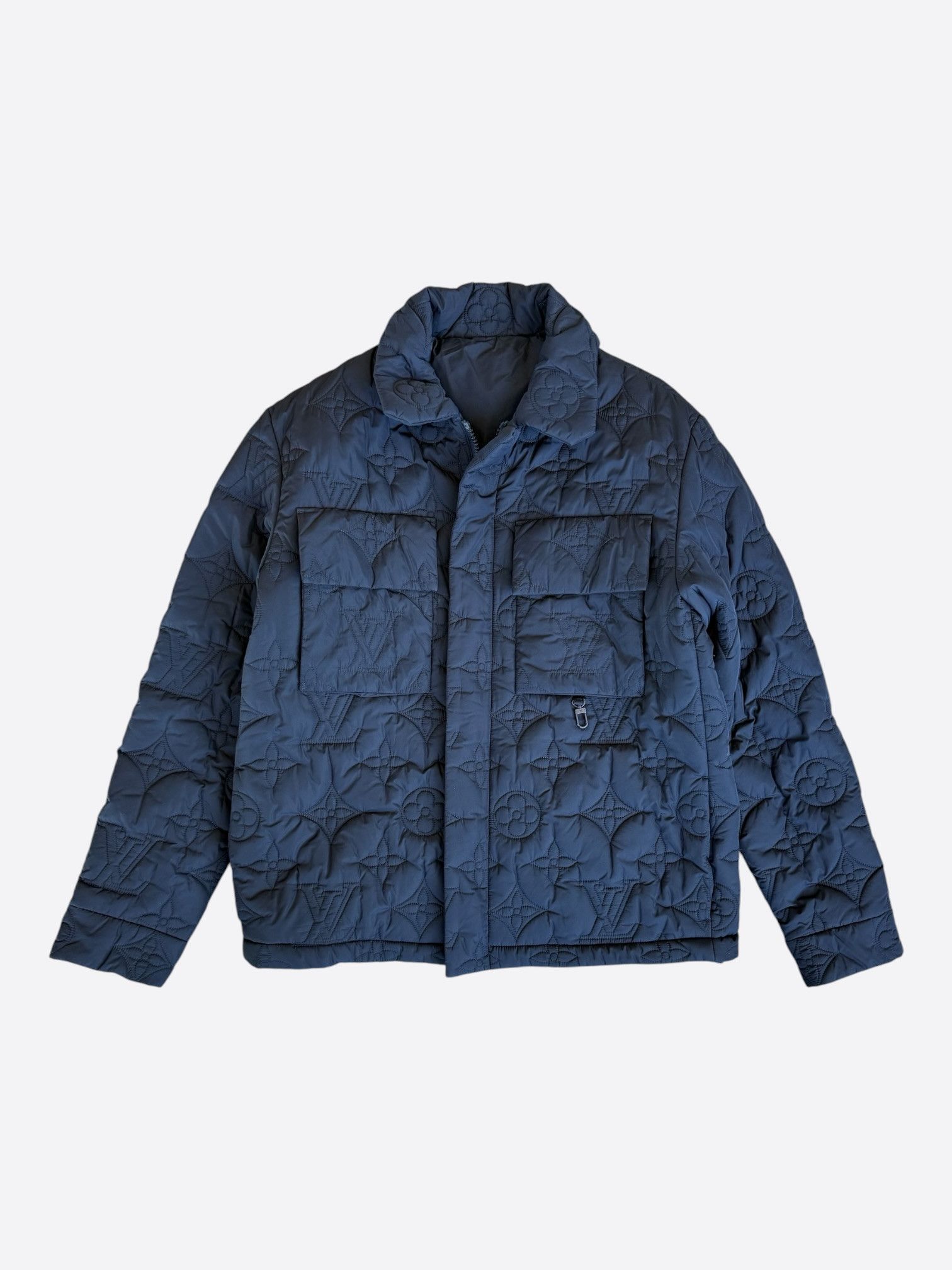 Louis Vuitton Louis Vuitton Navy Monogram Padded Jacket Size US L / EU 52-54 / 3 - 1 Thumbnail