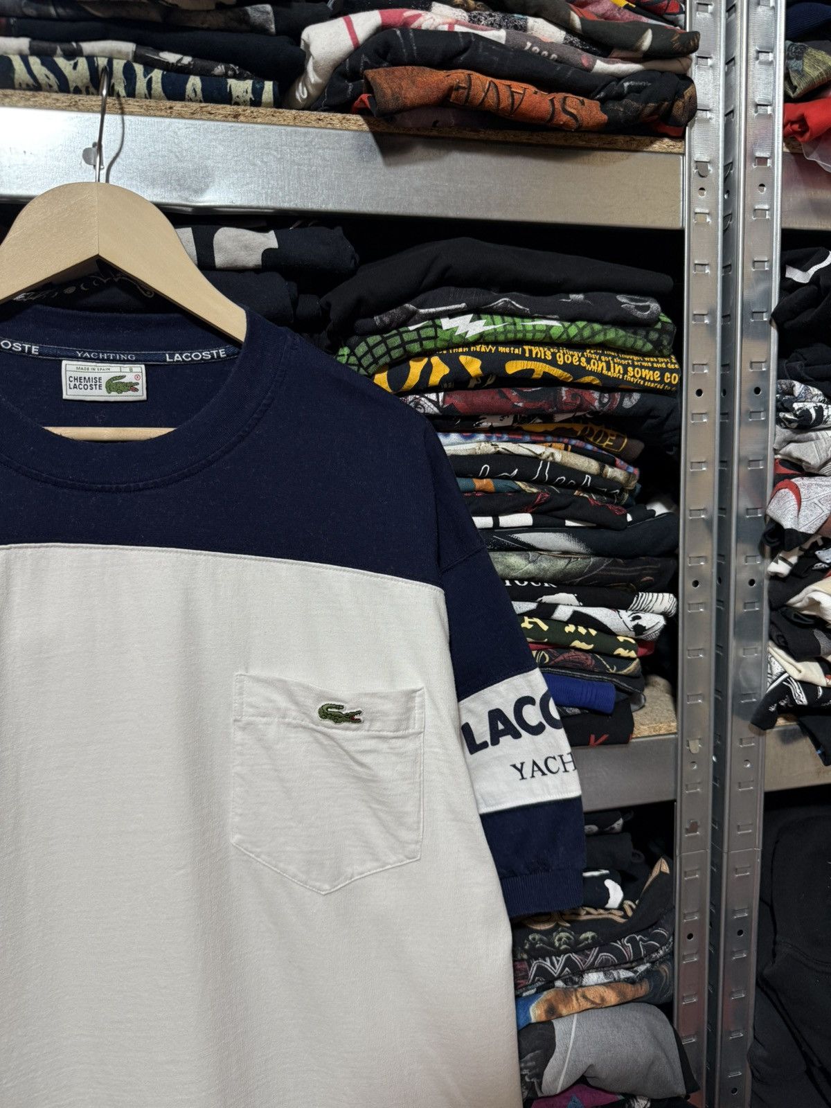 Lacoste × Vintage Vintage 90s Lacoste Yachting T-Shirt Made In Spain Y2K HYPE Size US XXL / EU 58 / 5 - 3 Thumbnail