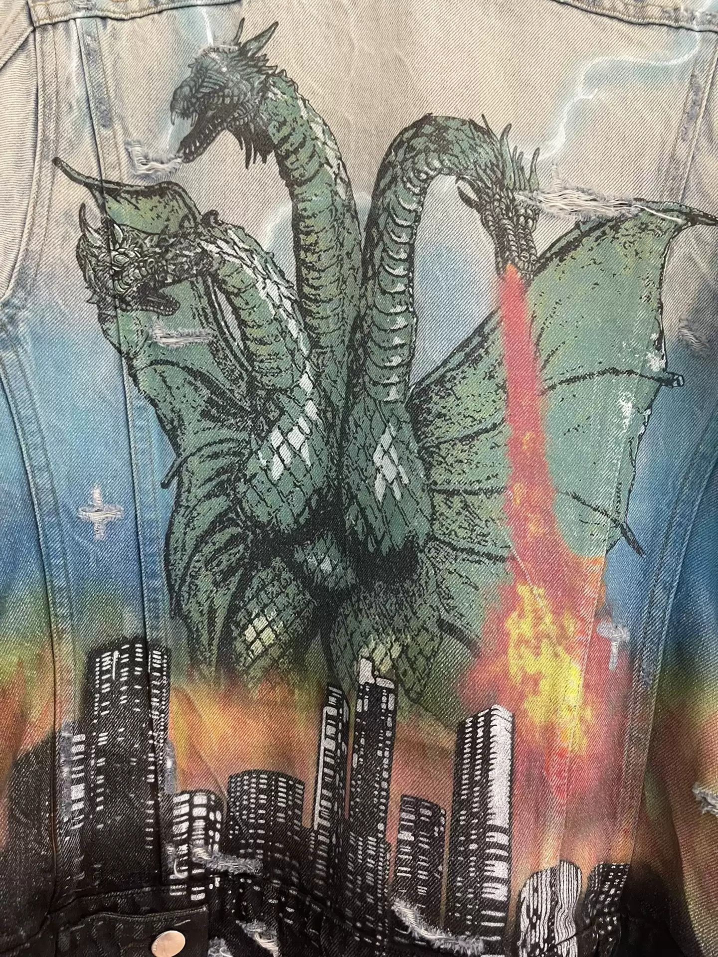 Amiri AMIRI Spit-Fire-Dragon Trucker JKT-2506 Size US S / EU 44-46 / 1 - 6 Thumbnail