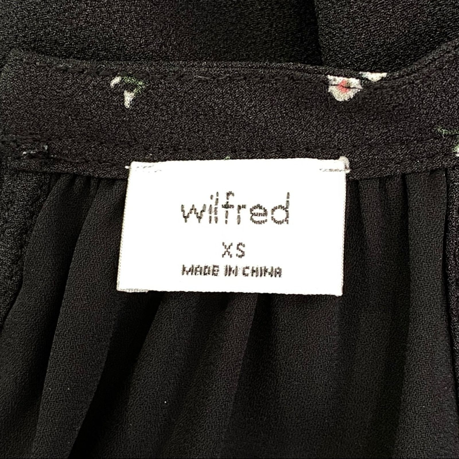 Aritzia Aritzia Wilfred Effet Halter Dress Sz XS Black Floral Ruffle Size XS / US 0-2 / IT 36-38 - 12 Thumbnail