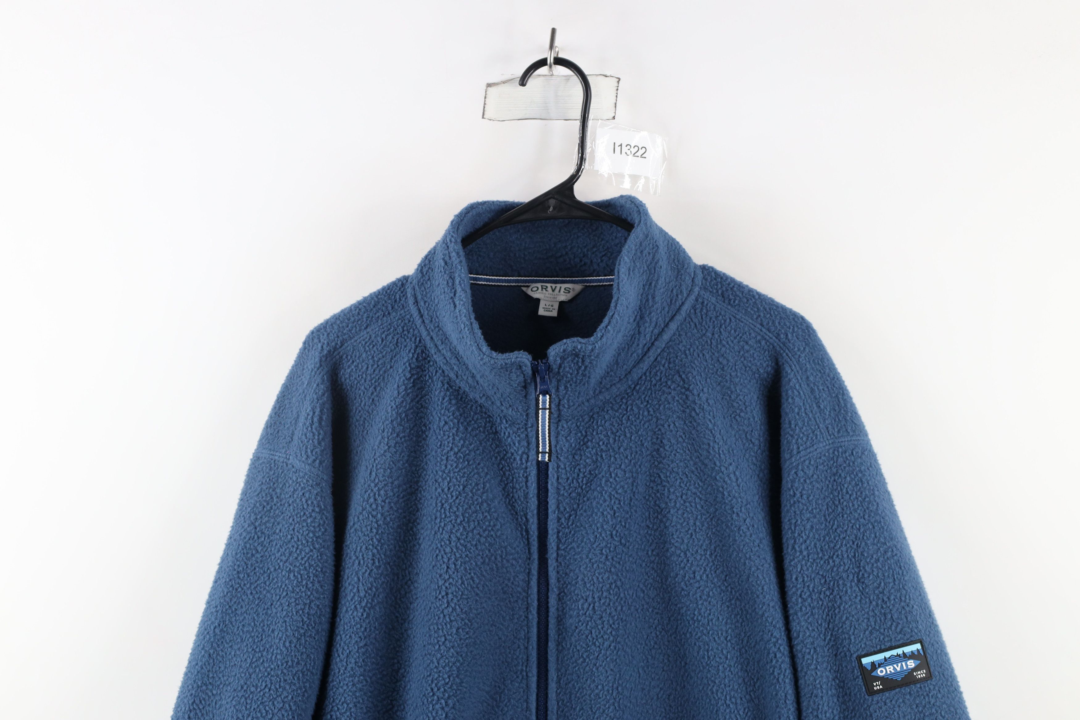 Orvis × Vintage Vintage Orvis Spell Out Box Logo Full Zip Fleece Jacket Blue Size US L / EU 52-54 / 3 - 2 Thumbnail