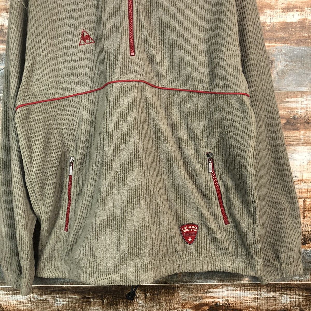 Le Coq Sportif × Vintage Le Coq Sportif vintage Green Sweatshirt #A2363 Size US L / EU 52-54 / 3 - 6 Thumbnail