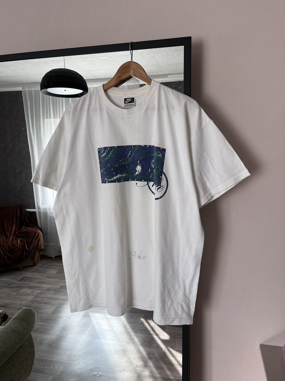 Nike Vintage Nike Y2K Big Logo White Single Stitch White T-shirt Size US XL / EU 56 / 4 - 1 Thumbnail