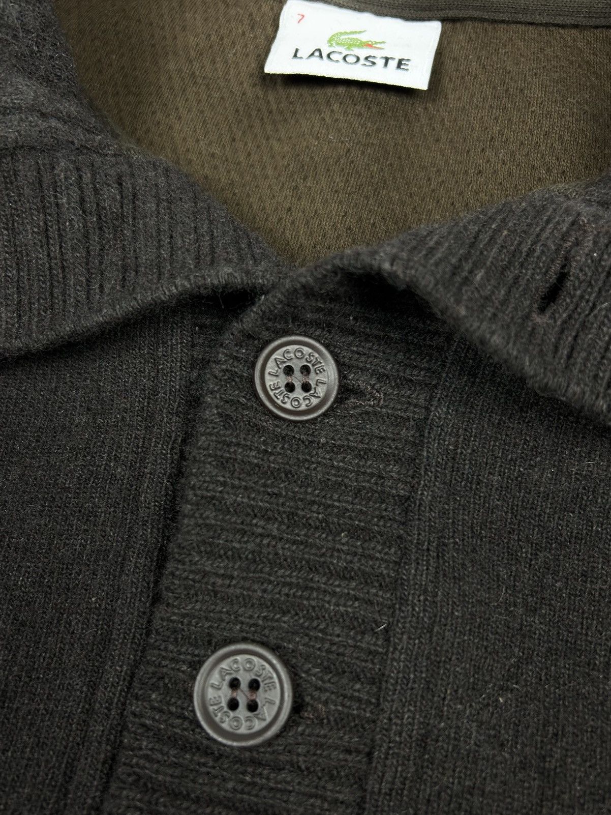 Lacoste × Vintage Vintage LACOSTE brown wool sweater Size US XL / EU 56 / 4 - 8 Thumbnail
