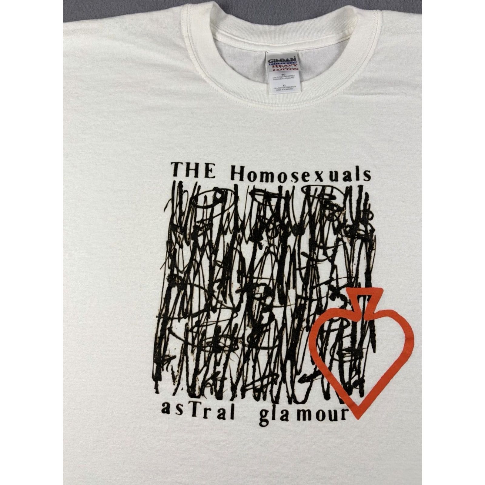 Vintage VINTAGE The Homosexuals Band Shirt Men XL White Cotton Crew Neck Short Sleeve Graphic Print T-Shirt Band Mens XL Size US XL / EU 56 / 4 - 2 Thumbnail
