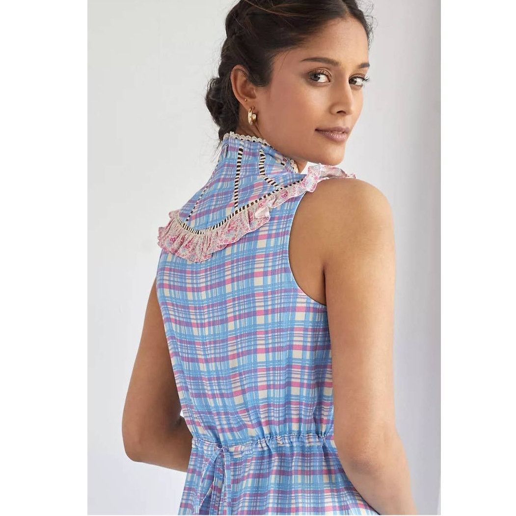 Anthropologie New Anthropologie Plenty By Tracy Reese Plaid Mini Dress Size S / US 4 / IT 40 - 4 Thumbnail