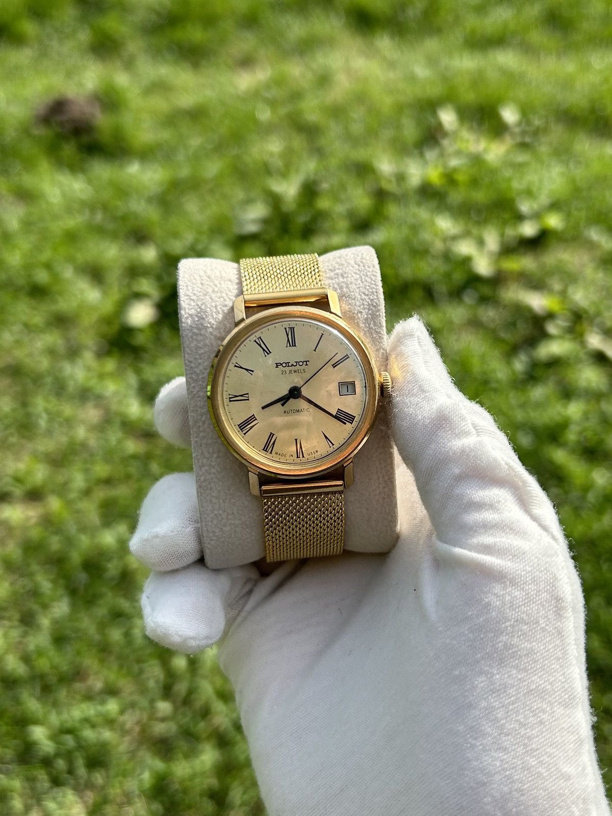 Vintage Watch Poljot Ussr Automatic Automatic 1980S in Gold, Men's