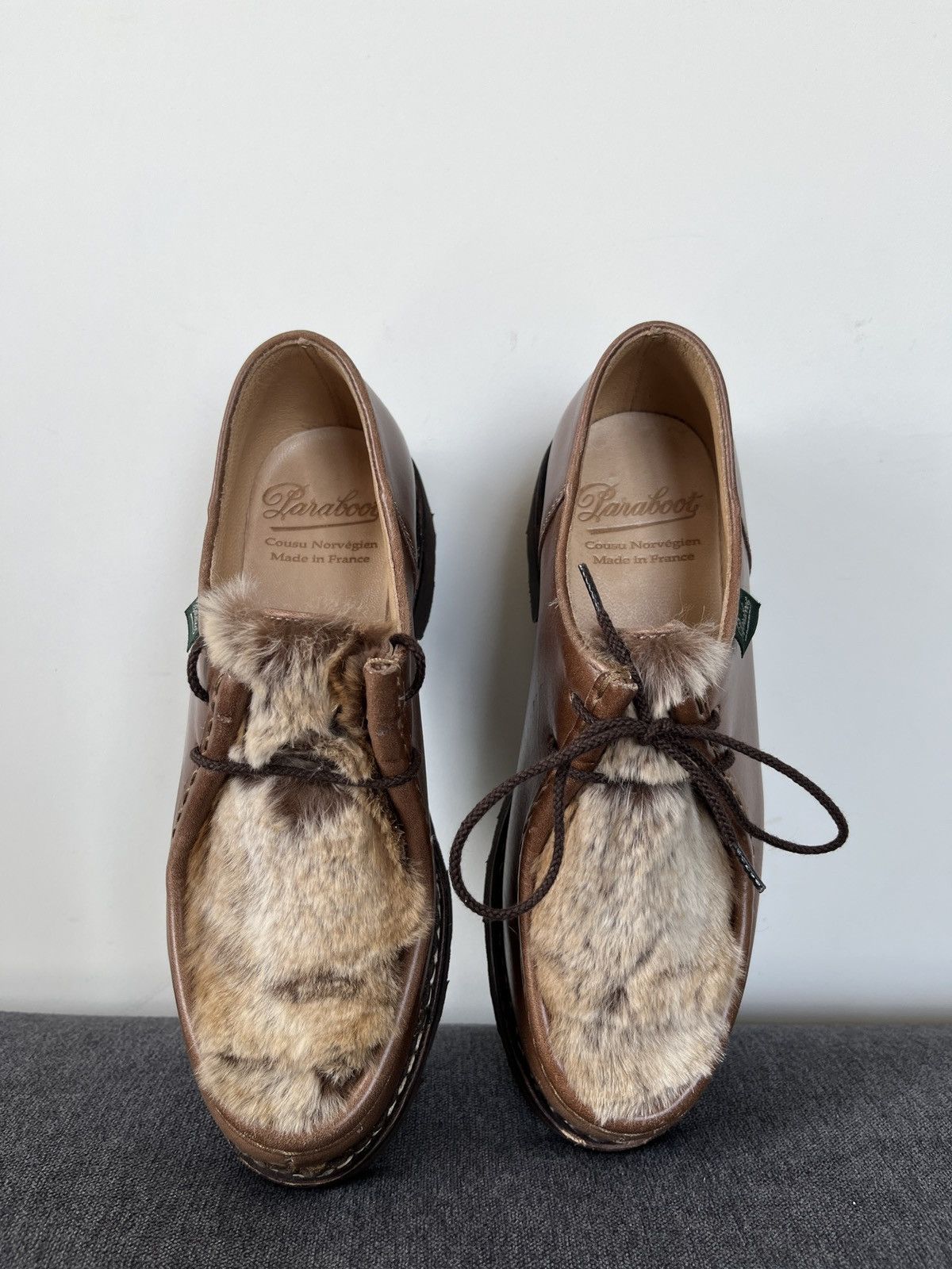 Paraboot Paraboot Michael Griff II Rabbit Fur Shoes sz 4 Size US 5 / EU 37 - 13 Thumbnail