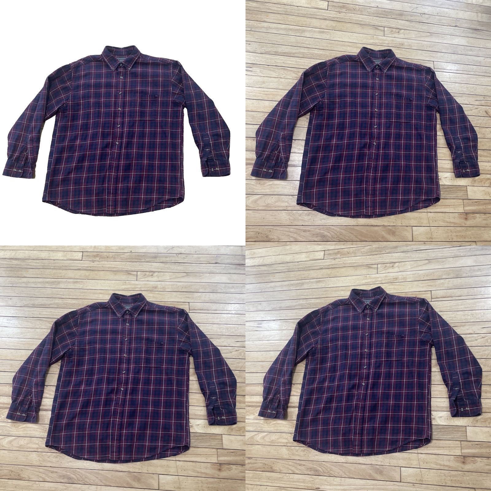 Vintage David Taylor Button Down Shirt Men L Dark Red Check Plaid Lightweight Oxford Size US L / EU 52-54 / 3 - 10 Thumbnail
