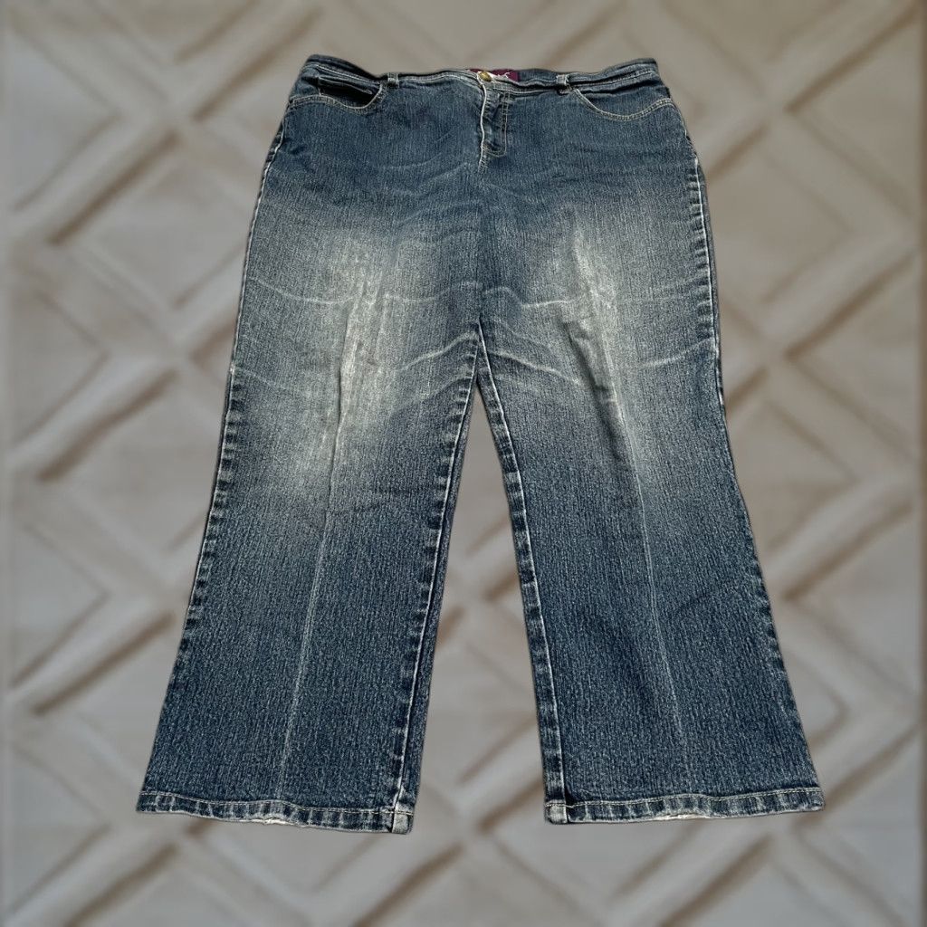 Gloria Vanderbilt Gloria Vanderbilt Jeans Womens 16 Short Blue Straight Denim Cotton 38x28 Casual 5-Pocket Design Baggy? Size 38" / US 16 / IT 52 - 1 Thumbnail