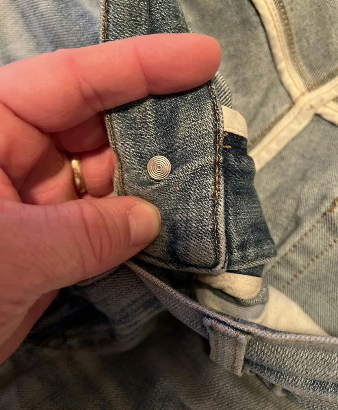 Amiri Amiri OG Blue Broken Track Jeans (sz 38) Size US 38 / EU 54 - 8 Thumbnail