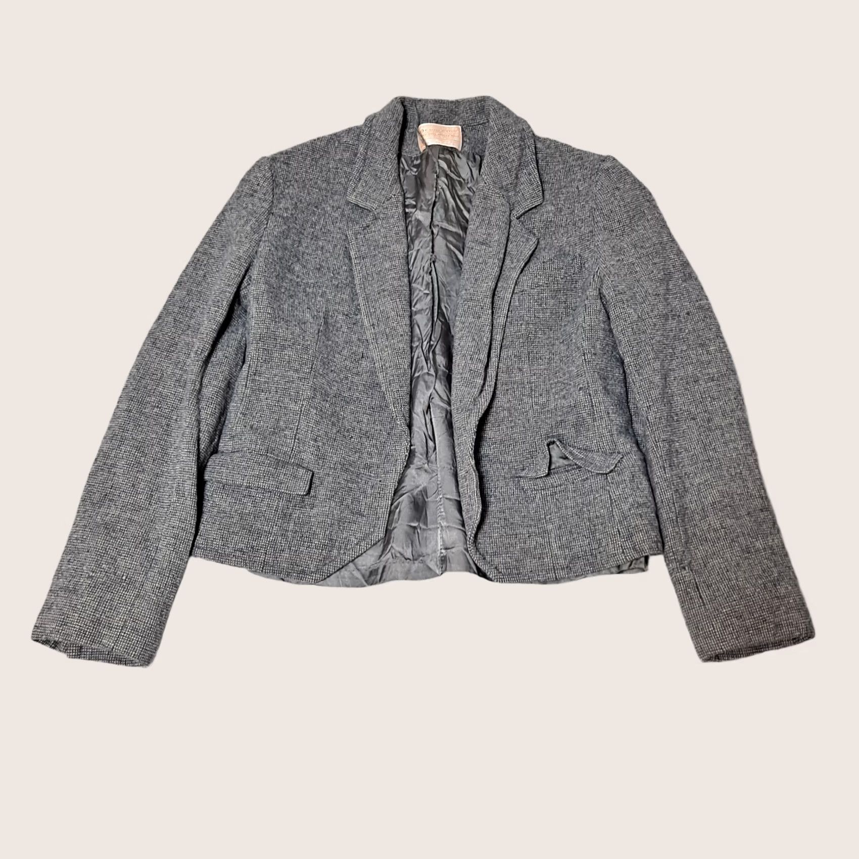 Pendleton VINTAGE Pendleton Wool Jacket Women S Gray Blazer 70s Academia READ Blazer Size S / US 4 / IT 40 - 1 Thumbnail
