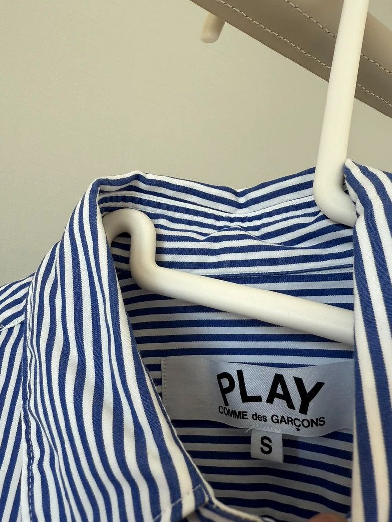 Comme des Garcons Comme Des Garcons Blue and white striped shirt Size S / US 4 / IT 40 - 3 Thumbnail