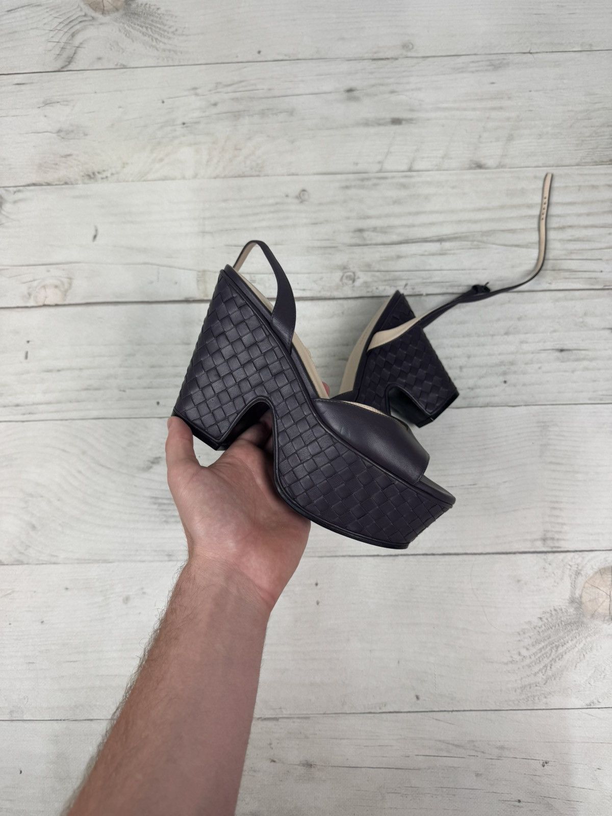 Bottega Veneta Bottega Veneta Leather Platform Sandals Size US 7 / IT 37 - 6 Thumbnail