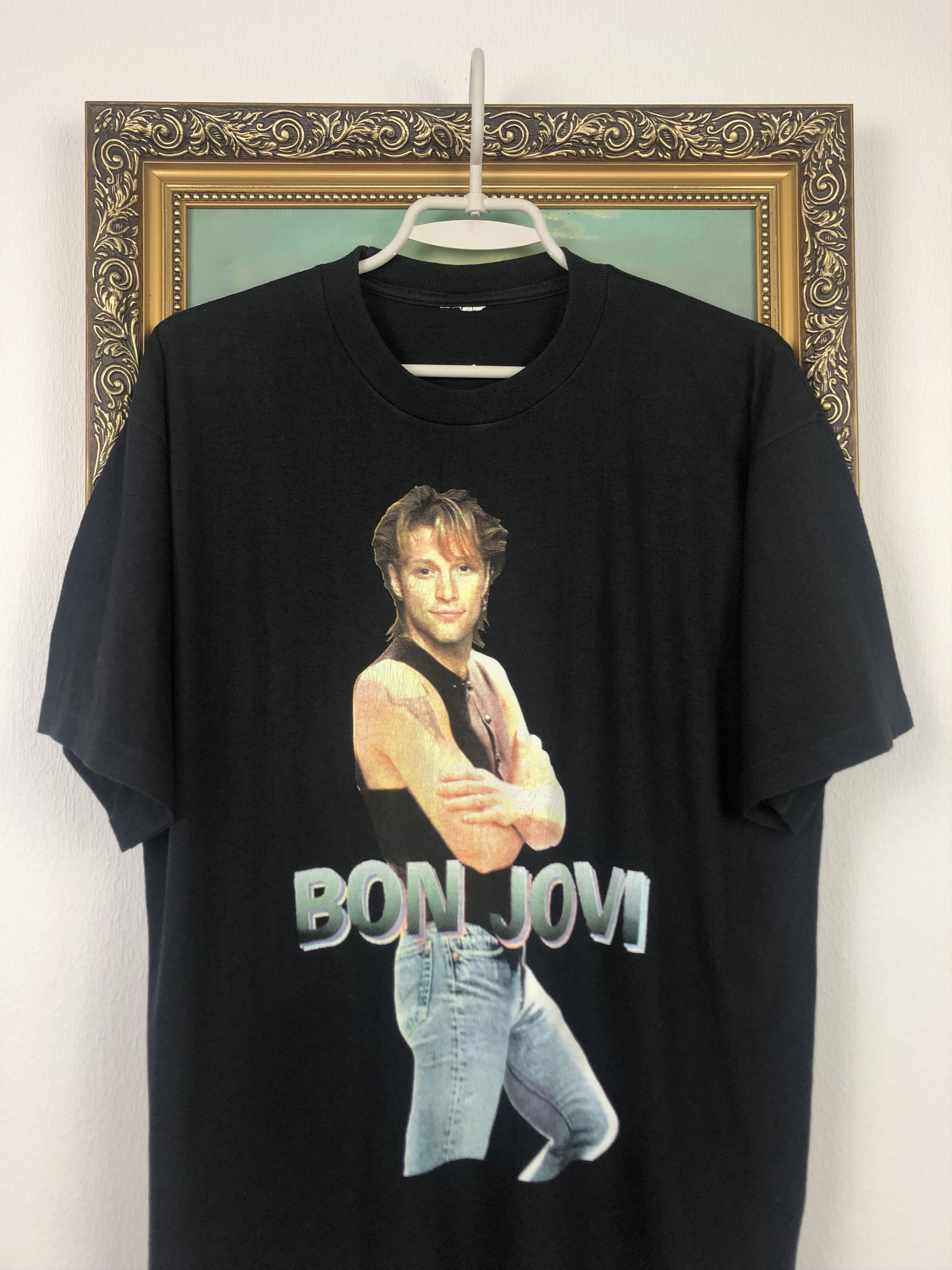 Band Tees Vintage 90's Bon Jovi Shirt Band Tee Rare Hype Big Logo Size US M / EU 48-50 / 2 - 2 Thumbnail