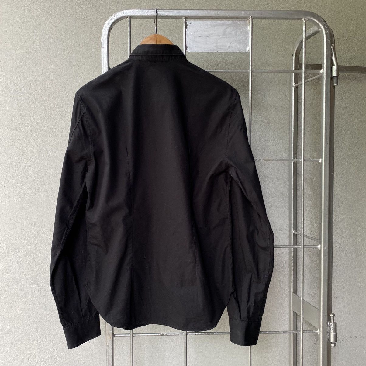 Helmut Lang HELMUT LANG Smart Black Button-Up with Brown Accents Size US XS / EU 42 / 0 - 2 Thumbnail