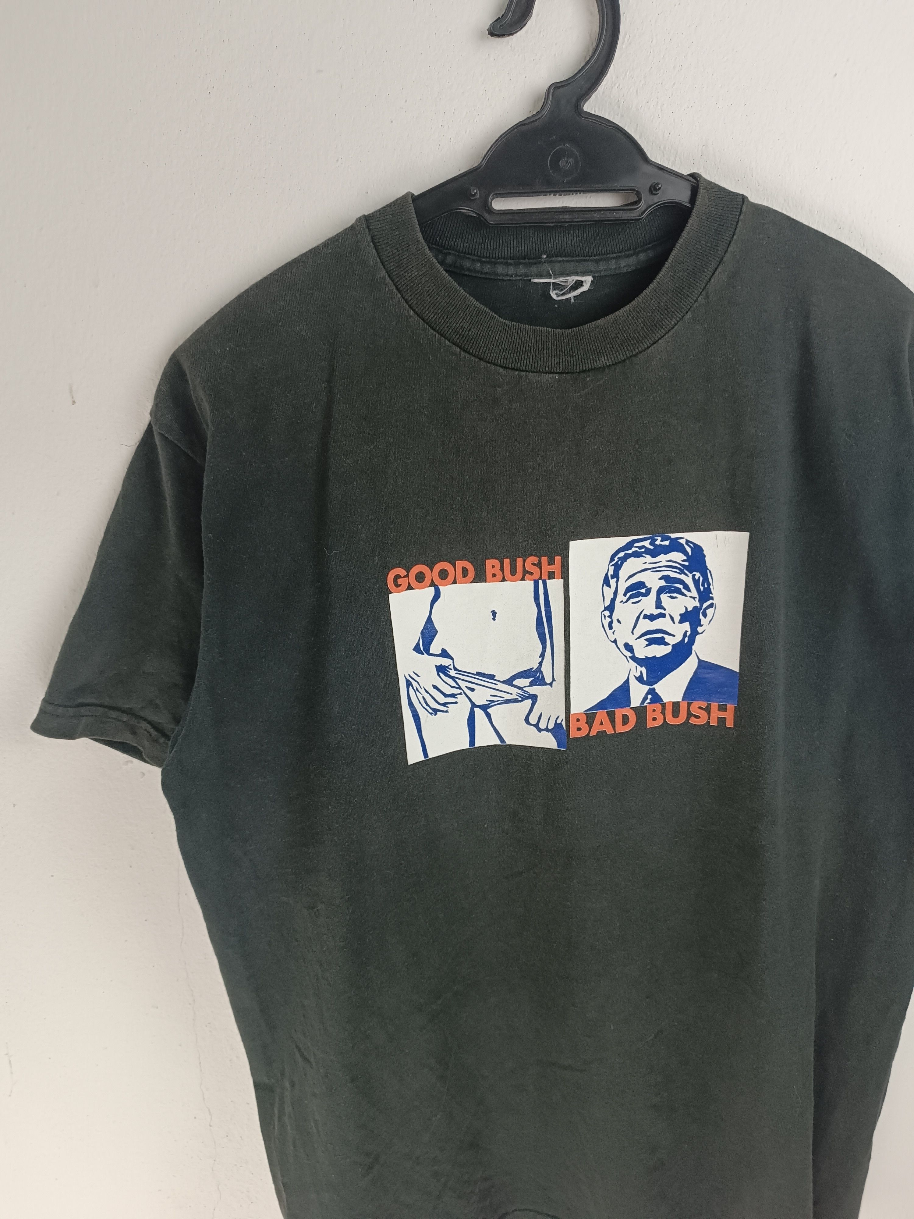 Vintage VINTAGE 2000s GOOD BUSH BAD BUSH G.W.BUSH PARODY WAR FUNNY Size US M / EU 48-50 / 2 - 11 Thumbnail