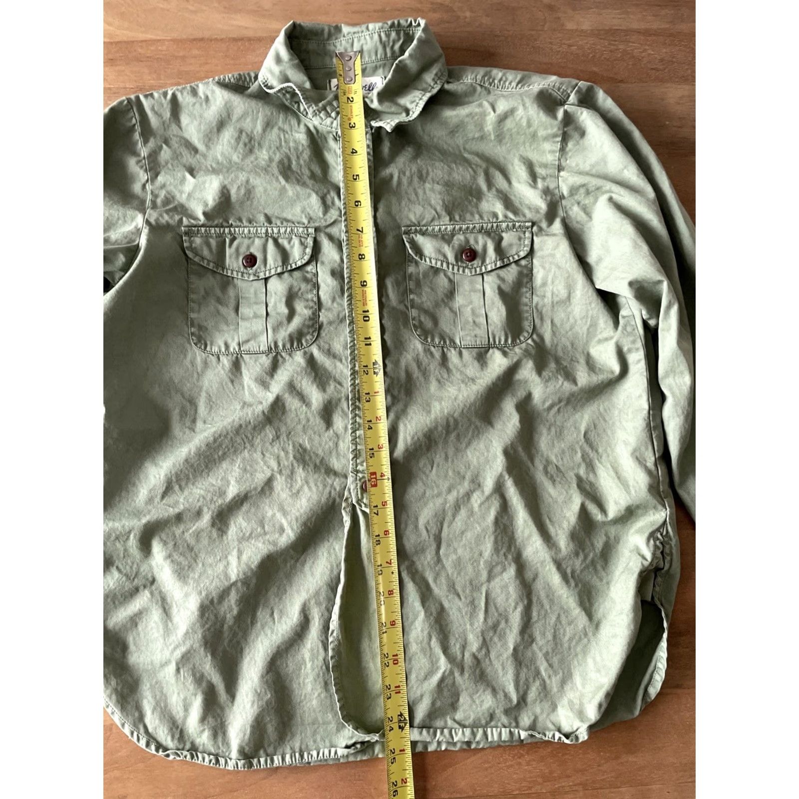 Madewell Madewell Shirt Womens Small Green Cargo Work Button Up Top Long Sleeve Pockets Size S / US 4 / IT 40 - 5 Thumbnail