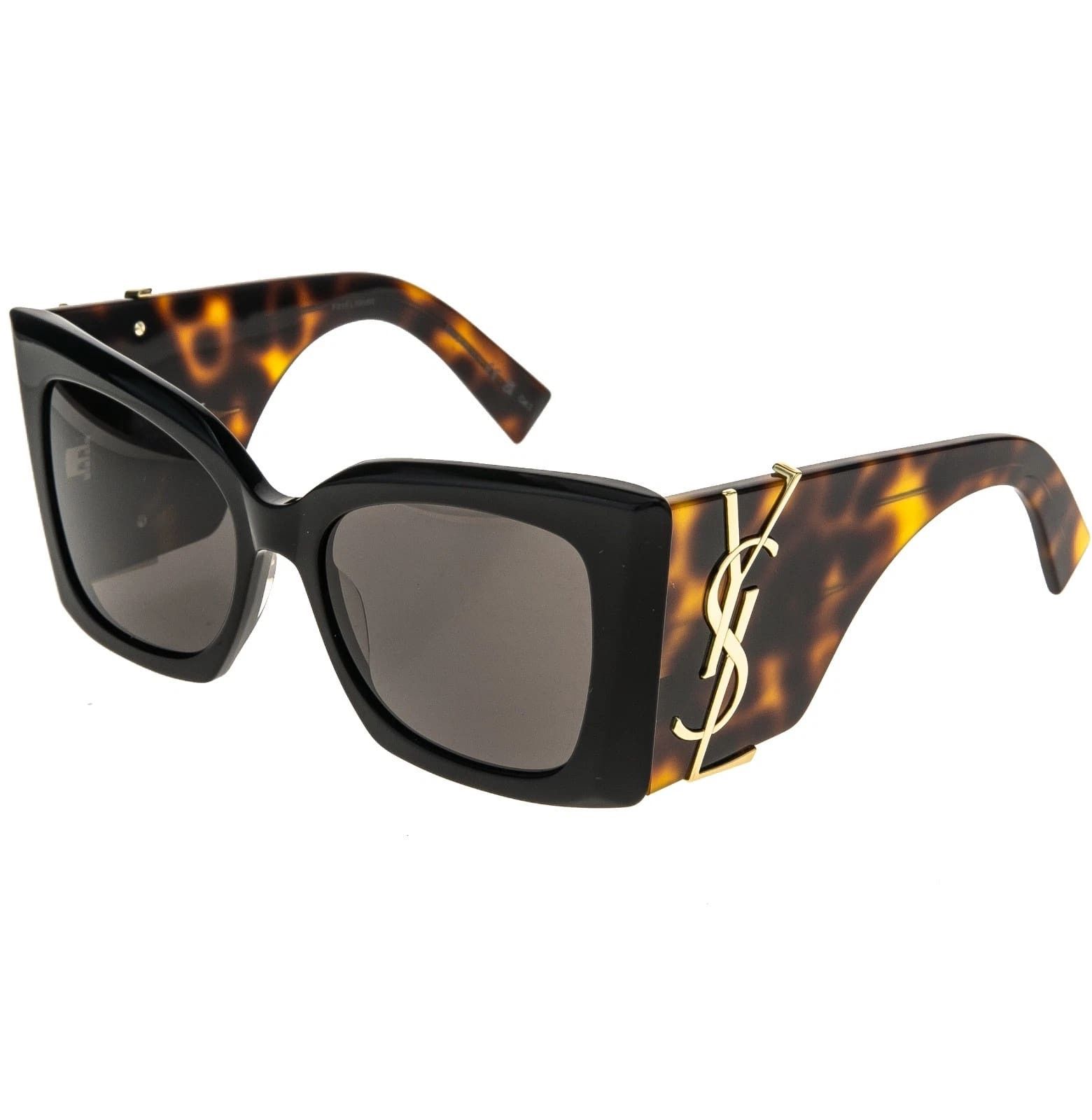 Yves Saint Laurent SAINT LAURENT BLAZE YSL 119 SLM119 003 Black Brown Sunglass Size ONE SIZE - 4 Thumbnail