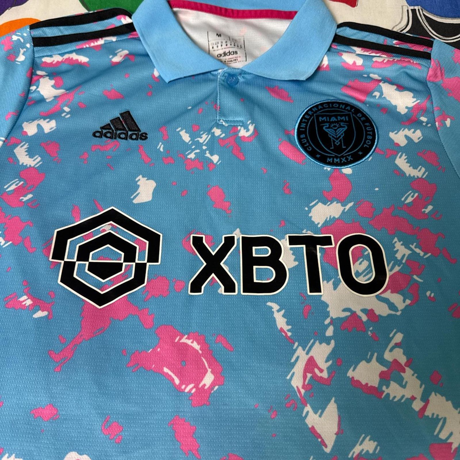 Adidas Adidas Miami Club Internacional Soccer Jersey Mens Sz M Size US M / EU 48-50 / 2 - 3 Thumbnail