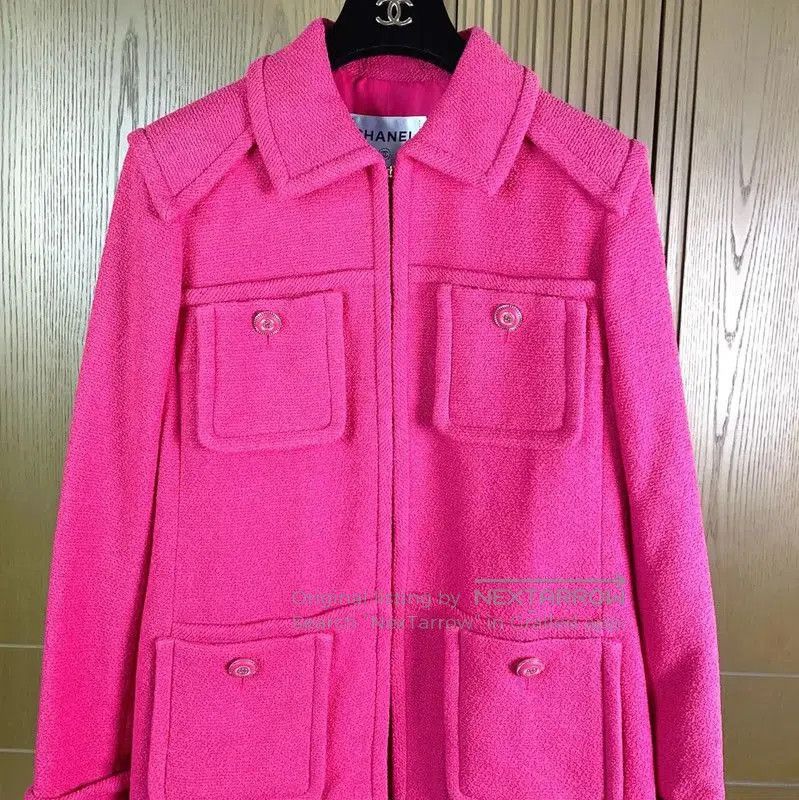 Chanel Chanel Pink Cotton Women's Jacket . Size M / US 6-8 / IT 42-44 - 3 Thumbnail