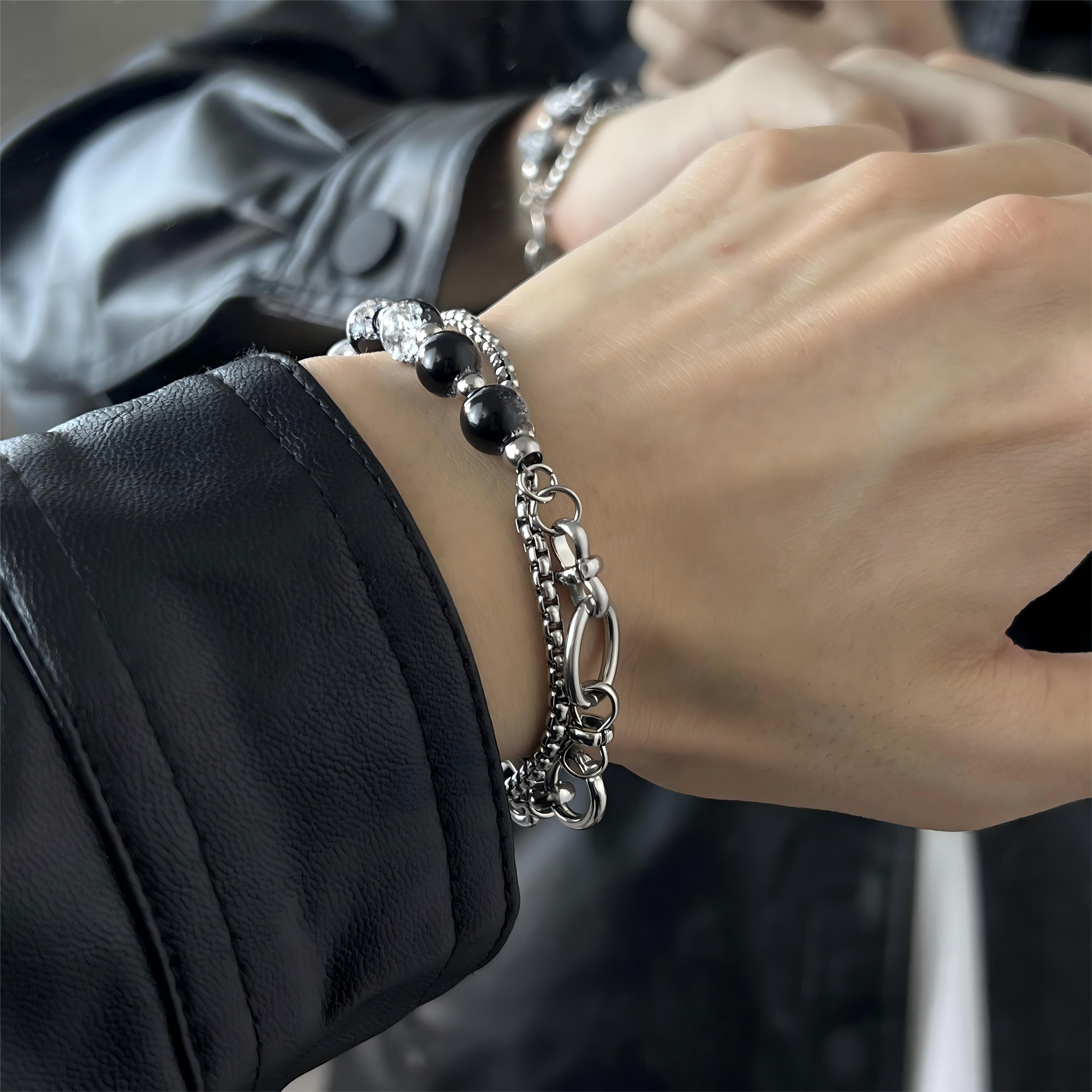 Other Ball Crystal Beaded Chain Link Metal Bracelet Size ONE SIZE - 4 Thumbnail