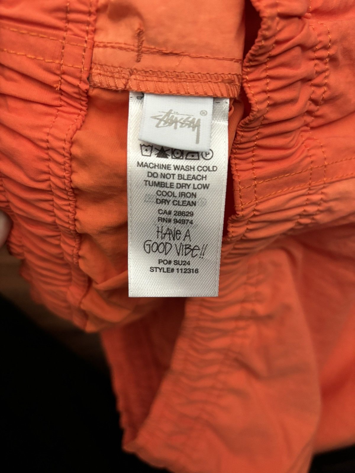 Stussy Stussy Wave Dye Persimmon Nylon Shorts Size US 30 / EU 46 - 8 Thumbnail
