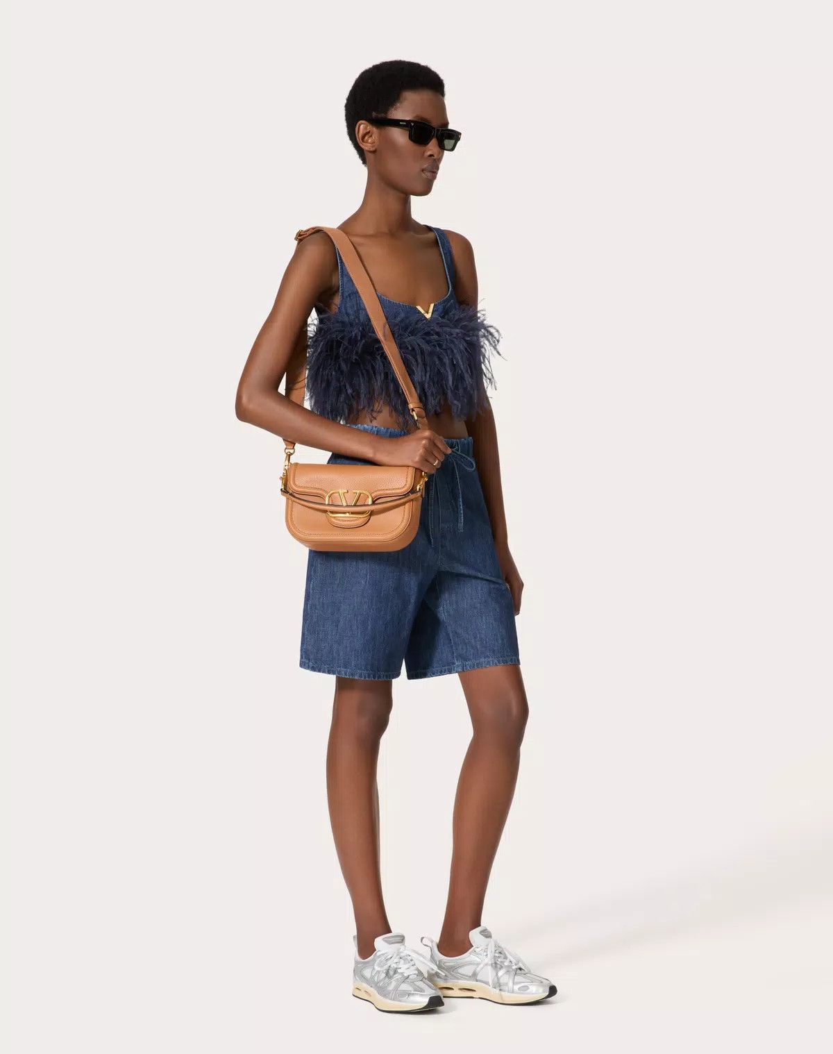 Valentino o1s1wg110426 Chambray Denim Top in Blue Size XS / US 0-2 / IT 36-38 - 2 Thumbnail