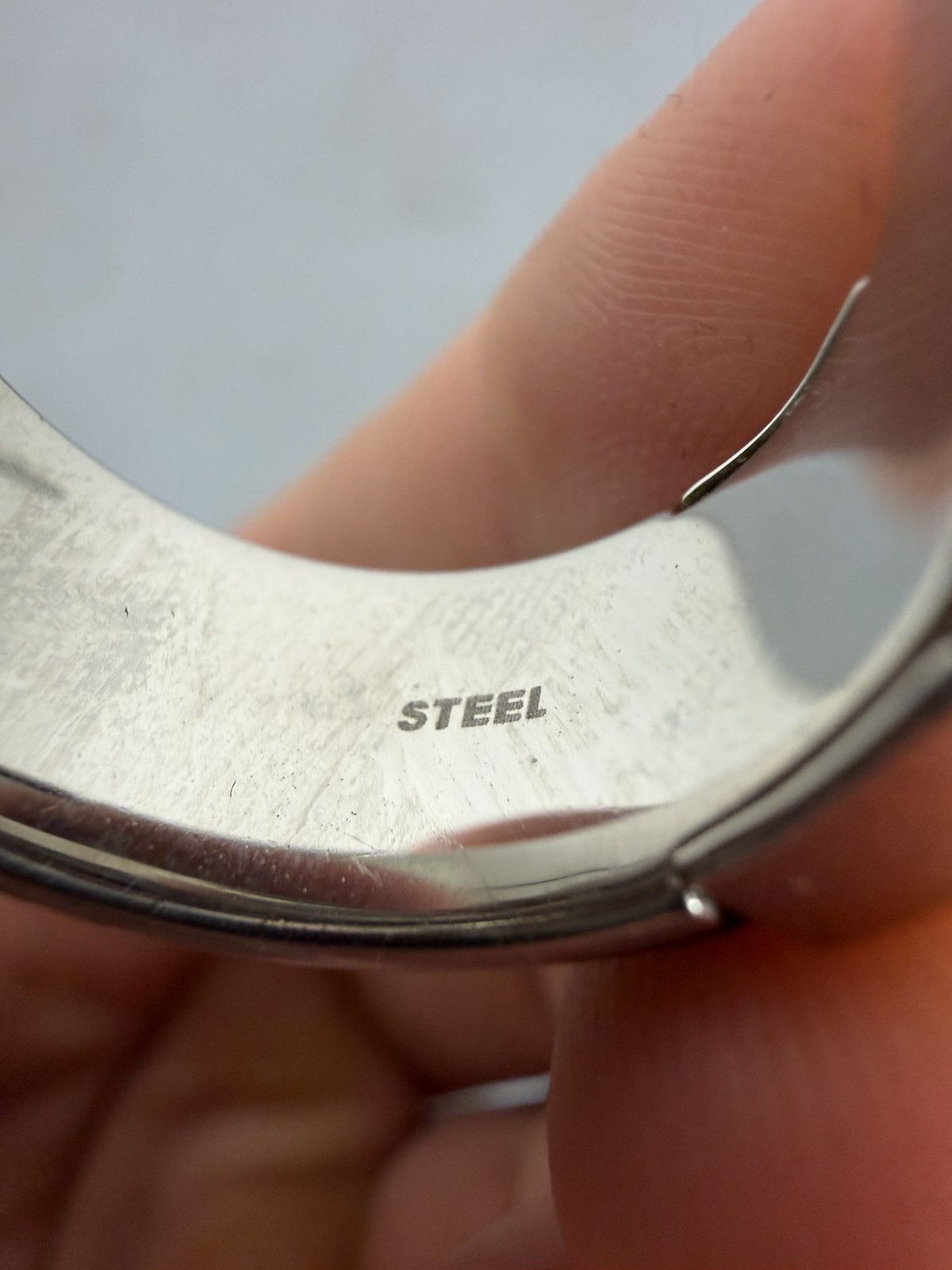 Diesel Diesel Leather + Steel Ring Size ONE SIZE - 8 Thumbnail