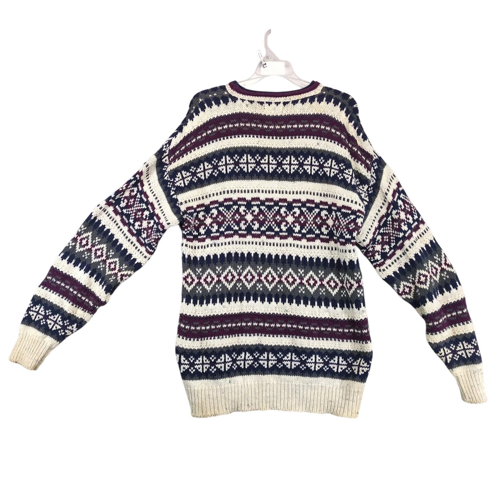 Vintage Nowell's Pullover Knit Fair Isle Sweater Men's M Cotton USA Size US M / EU 48-50 / 2 - 2 Thumbnail