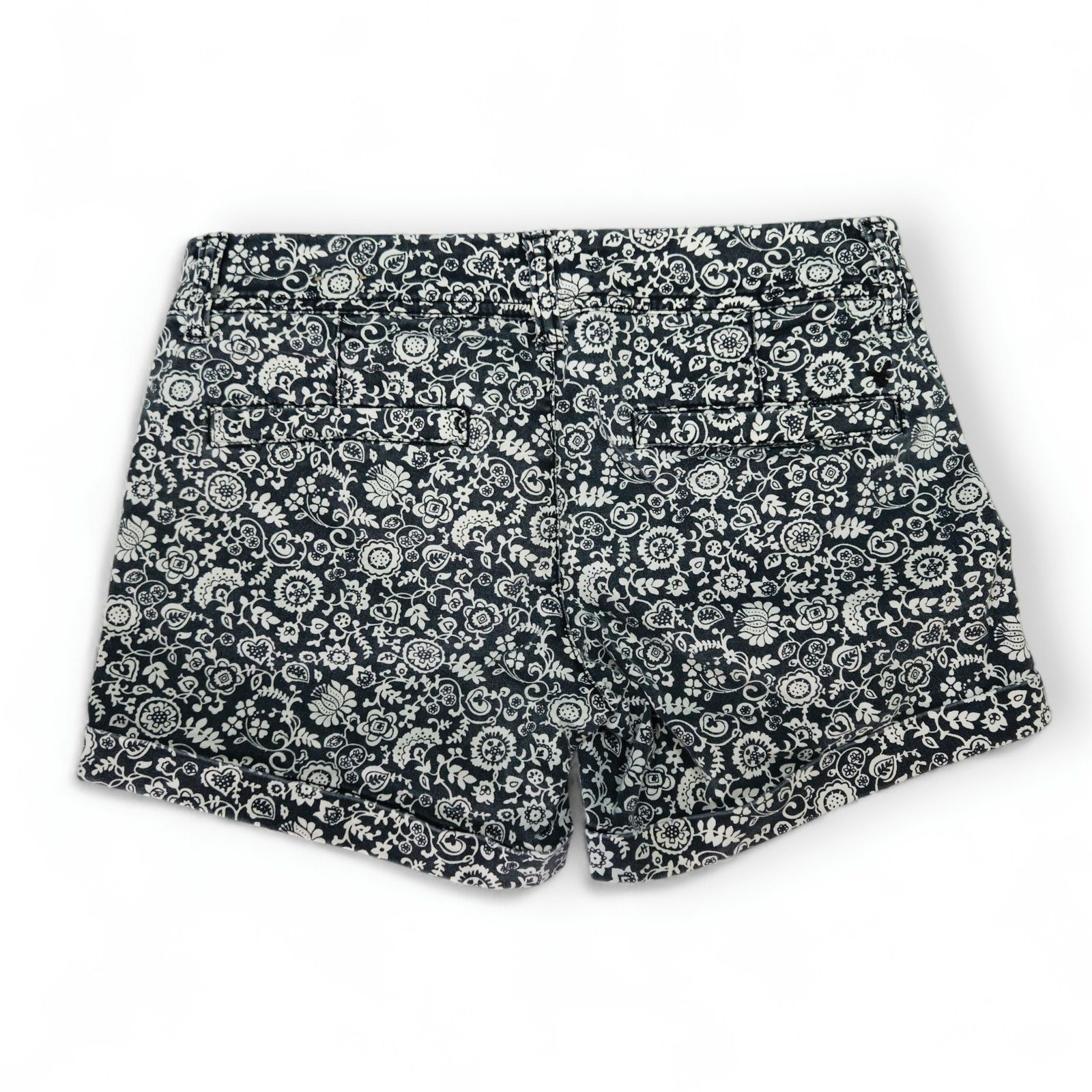 American Eagle Outfitters EUC American Eagle Midi Stretch Chino Shorts Sz. 0 Floral Size 25" / US 0 / IT 36 - 2 Thumbnail