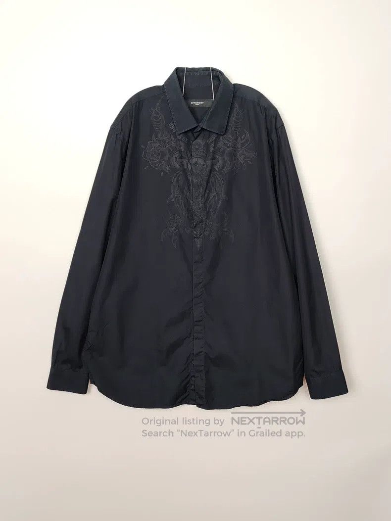 Givenchy Givenchy Men's Dark Pattern Printed Shirt Size US XS / EU 42 / 0 - 1 Thumbnail