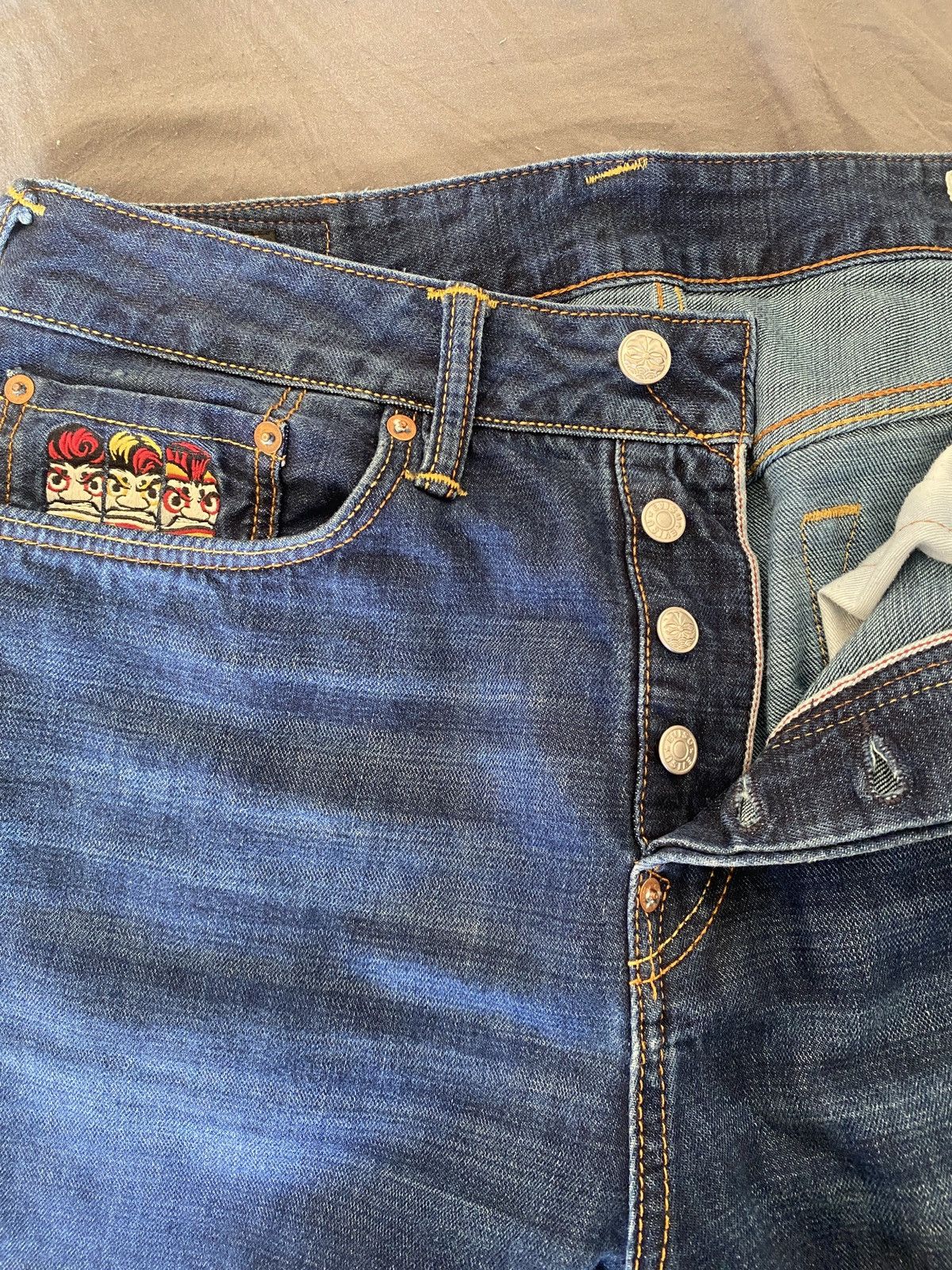 Evisu Evisu Selvedge Denim Embroidered Logo Size US 30 / EU 46 - 7 Thumbnail