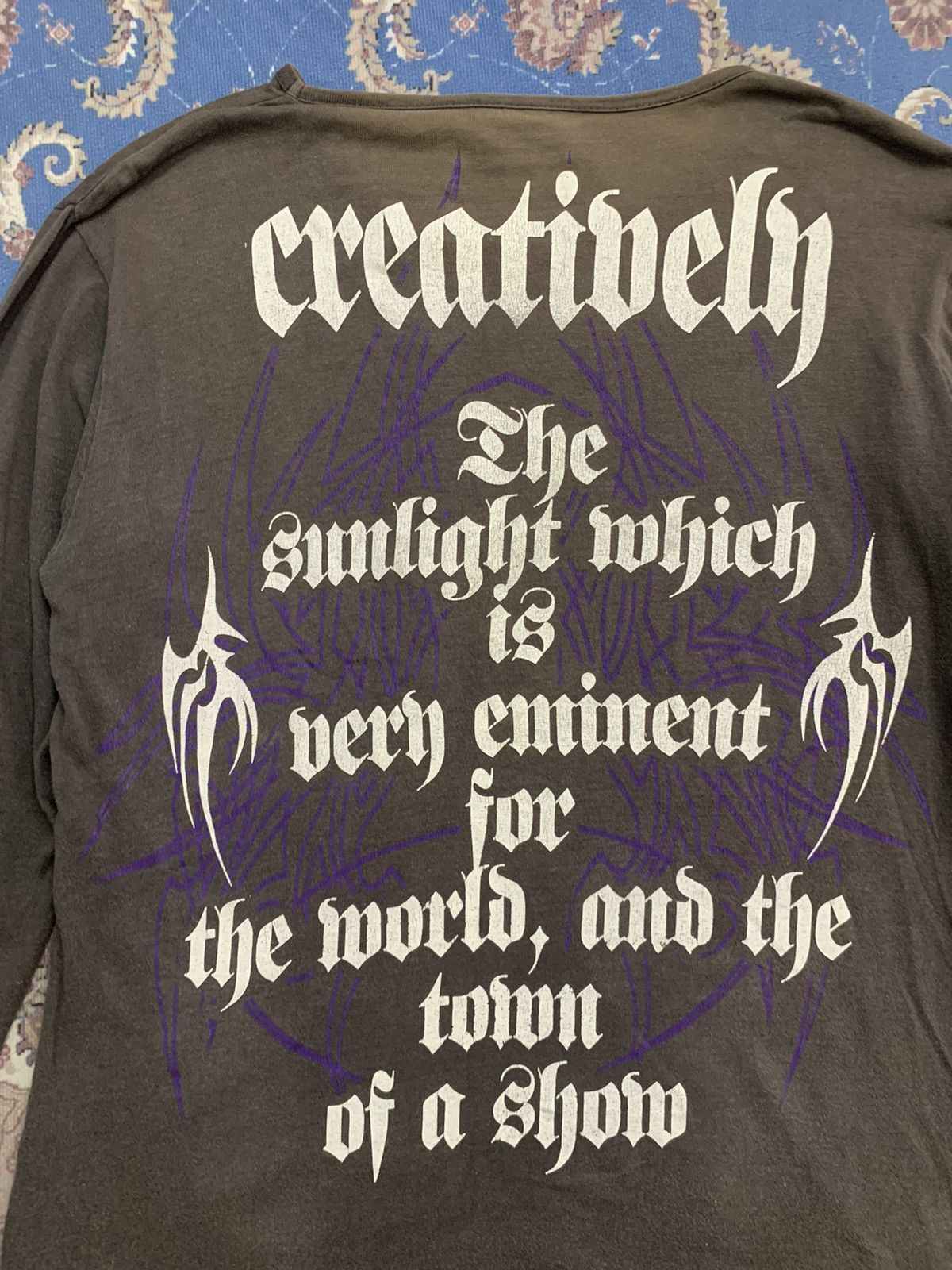 Hysteric Glamour Japanese Brand The Breakers Affliction Poem Fade Shirt Size US M / EU 48-50 / 2 - 6 Thumbnail