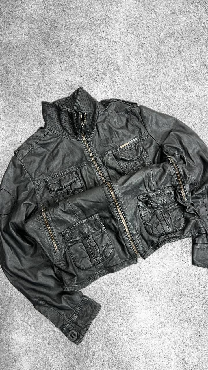 Vintage VTG Yohji Yamamoto Style REAL LEATHER JACKET 90s Size US L / EU 52-54 / 3 - 2 Thumbnail