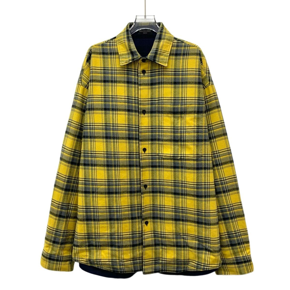 Balenciaga Balenciaga 22 colorblocked plaid cotton reversible shirt Size S / US 4 / IT 40 - 1 Thumbnail