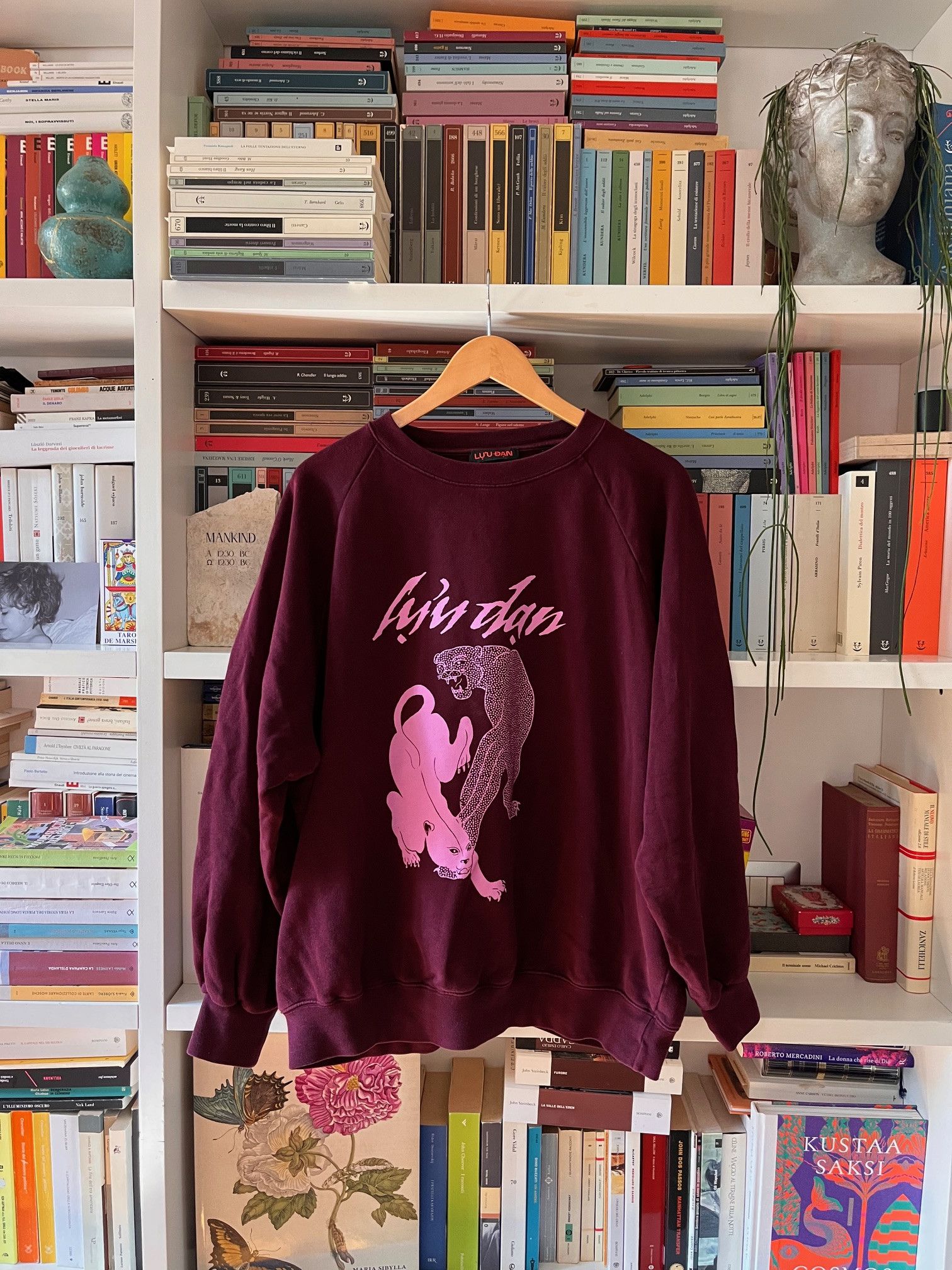 LUU DAN LUU DAN_Burgundy Leopards Sweatshirt Size US L / EU 52-54 / 3 - 1 Thumbnail