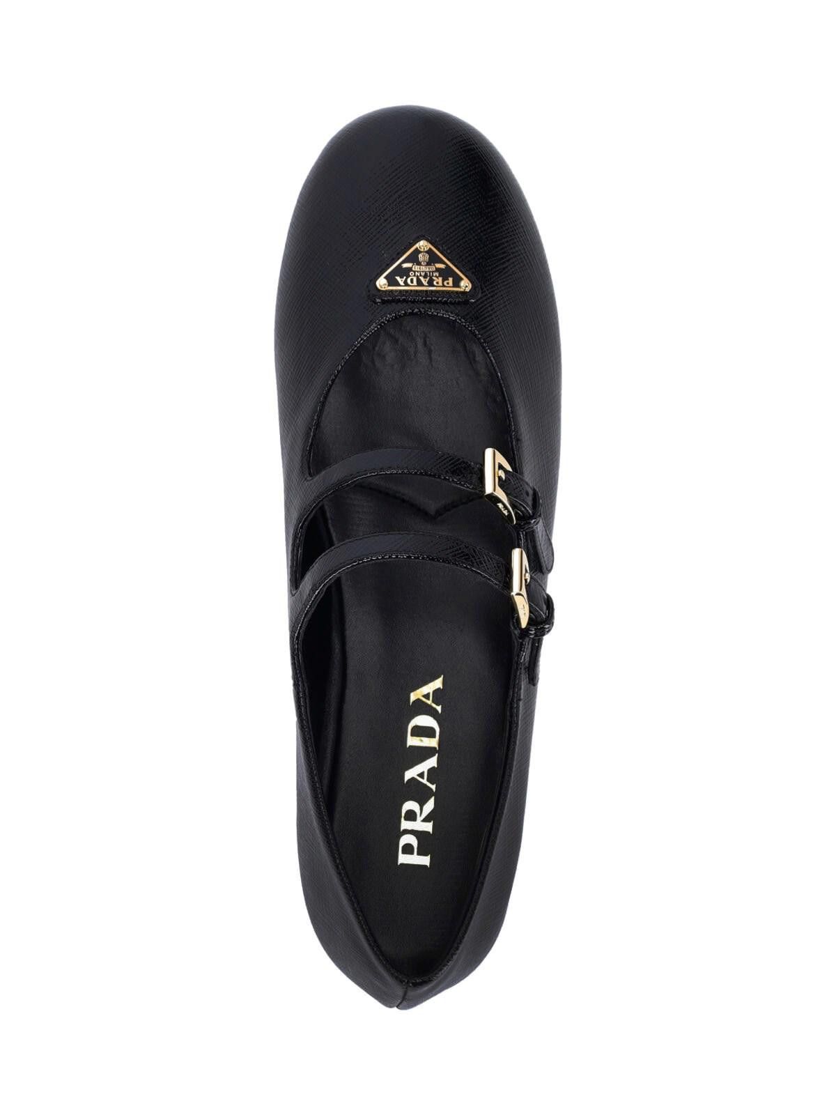 Prada PRADA LEATHER BALLERINAS SIZE 39 Size ONE SIZE - 4 Thumbnail