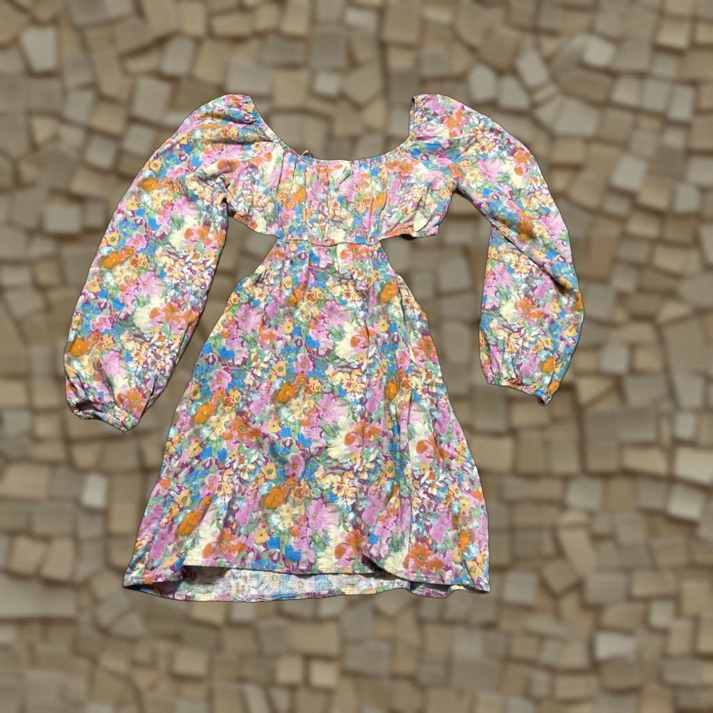 Vintage Wild Fable Dress Women's Size Small Long Sleeve Open Waist Floral Size S / US 4 / IT 40 - 1 Thumbnail