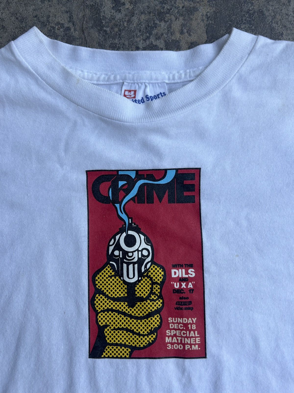 Vintage "CRIME" poster Sex Pistols,The DILS and"U X A"United Sports Size US XXS / EU 40 - 3 Thumbnail