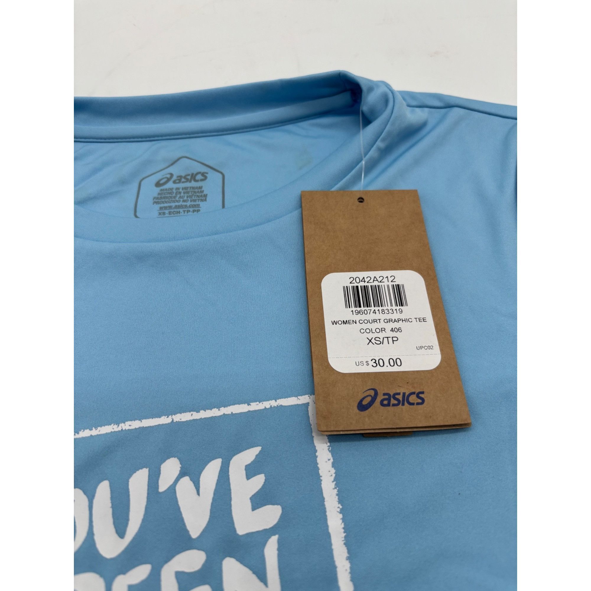 Asics Women's Court Graphic Tee, Arctic Sky, Sz. XS Size XS / US 0-2 / IT 36-38 - 6 Thumbnail