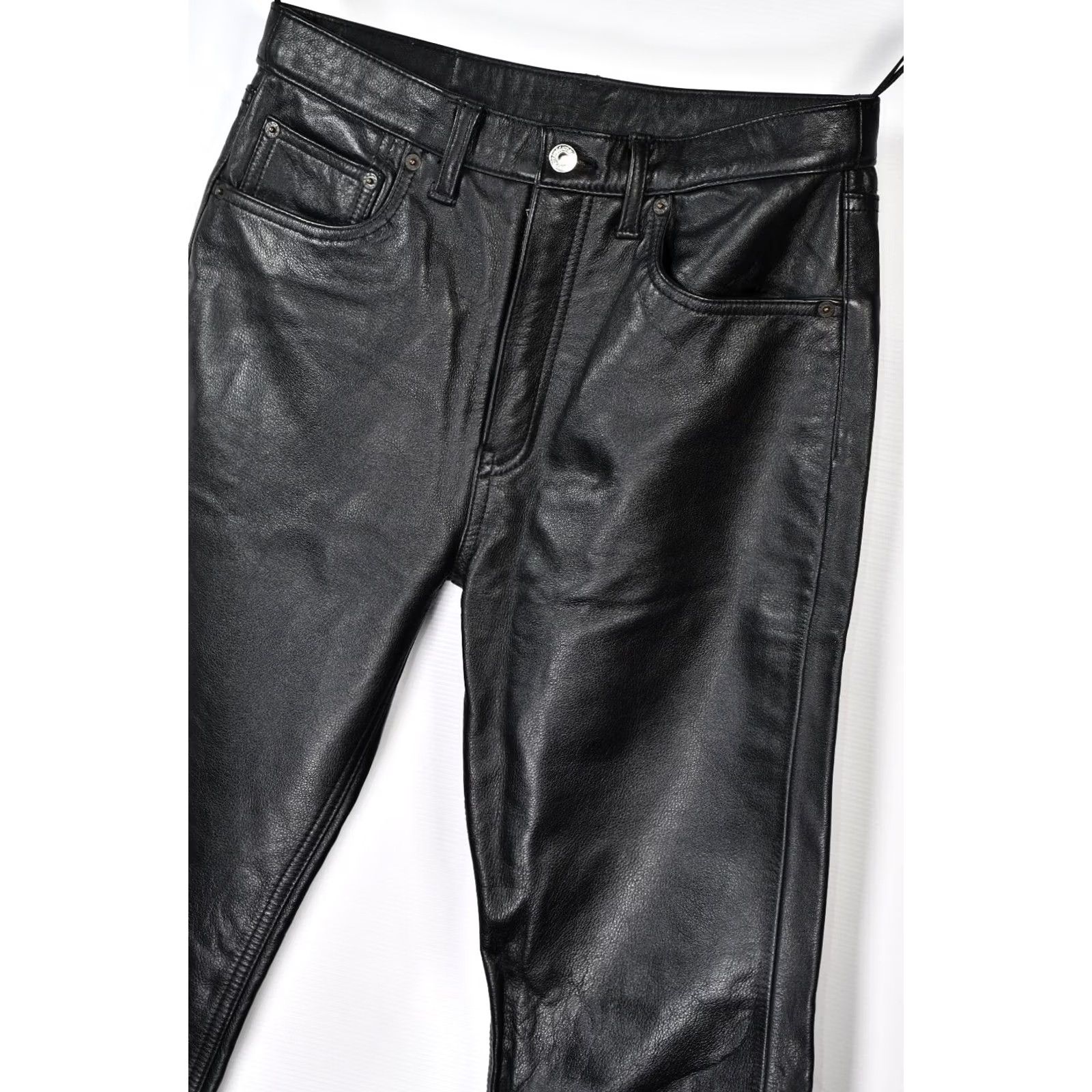 Levi's VINTAGE Levi's 511-96 Leather Jeans Waist 31 Inseam 34 Black Men 2000s Straight Leather Size US 31 - 3 Thumbnail
