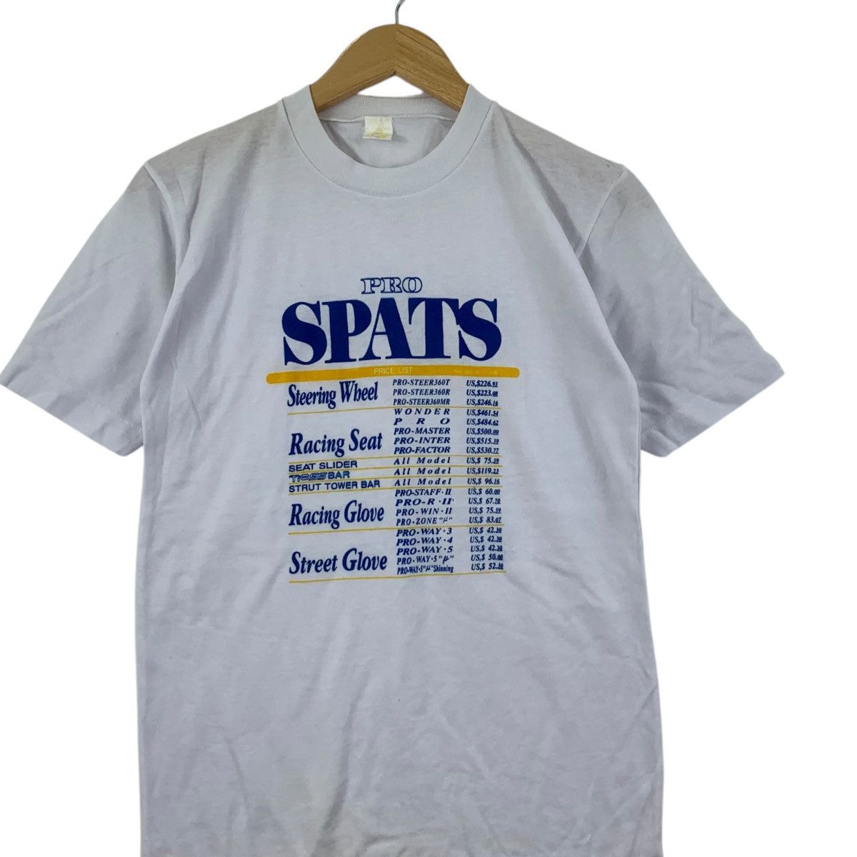 Vintage Vintage PRO SPATS RACING Equipment Wheel Glove Tee Shirt Size US S / EU 44-46 / 1 - 3 Thumbnail