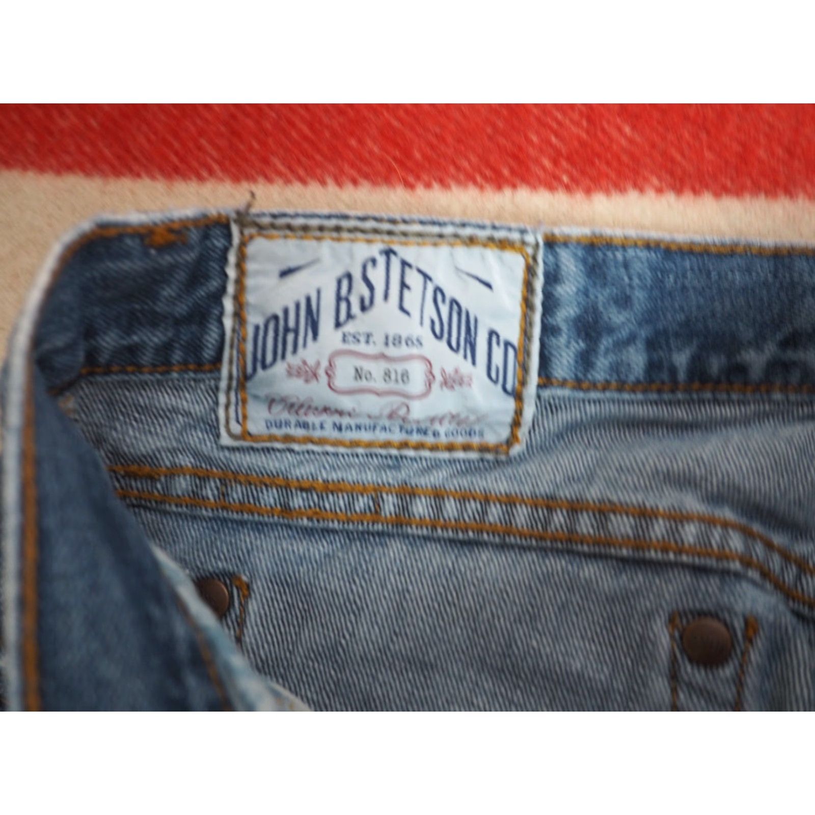 Stetson VINTAGE Stetson Jeans Bootcut Womens 30x32 Blue Denim Low Rise 90s 30 32 Pockets Size 30" / US 8 / IT 44 - 5 Thumbnail
