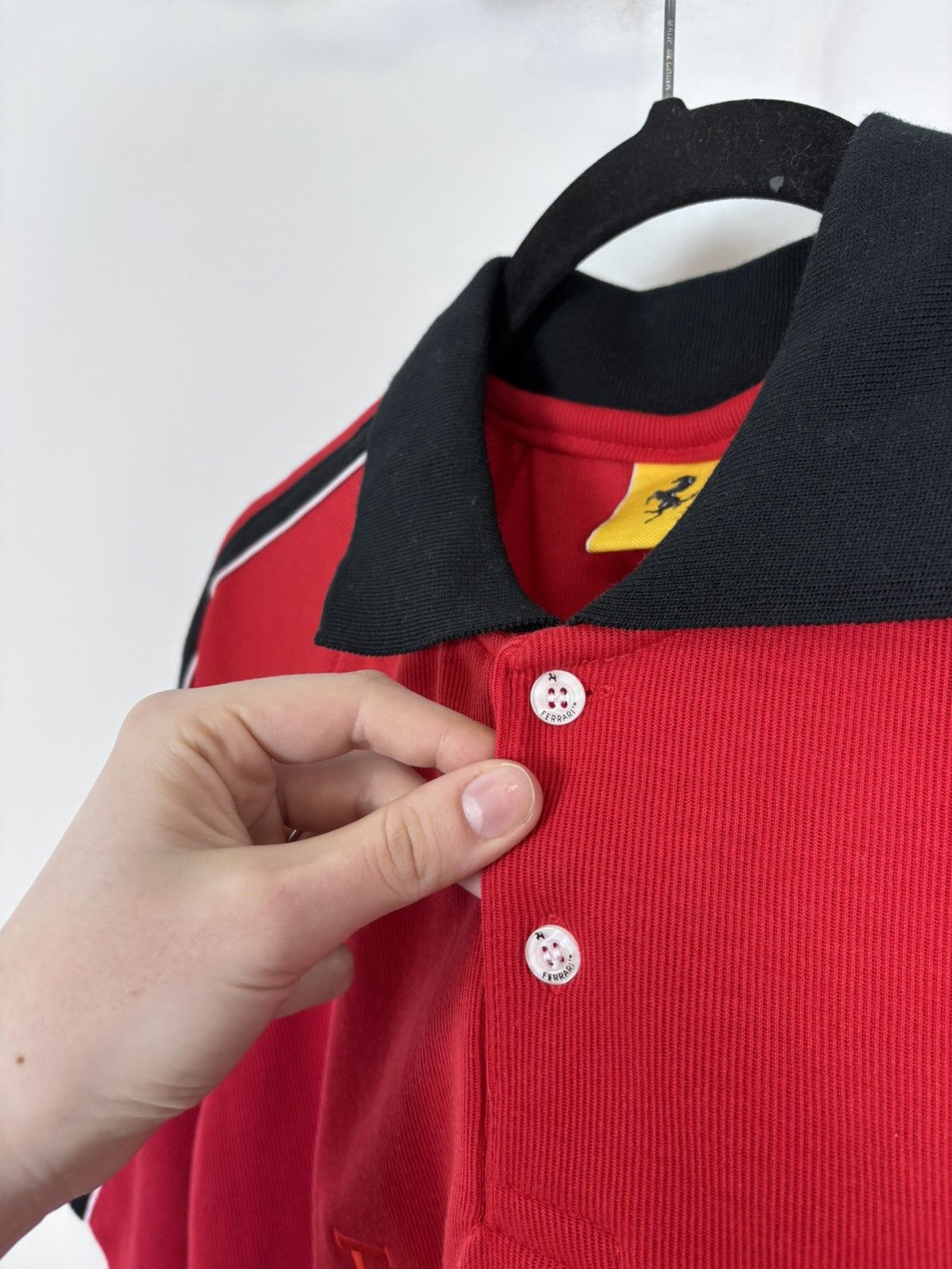 Ferrari Vintage Ferrari 1996 Official Big Logo Racing Red Polo Shirt Size US XL / EU 56 / 4 - 6 Thumbnail