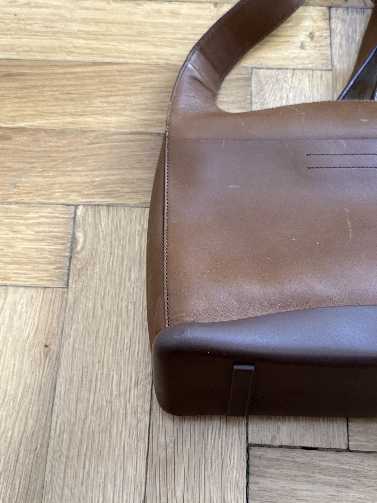 Prada Archive Brown Leather Shoulder Hobo Bag Made in Italy