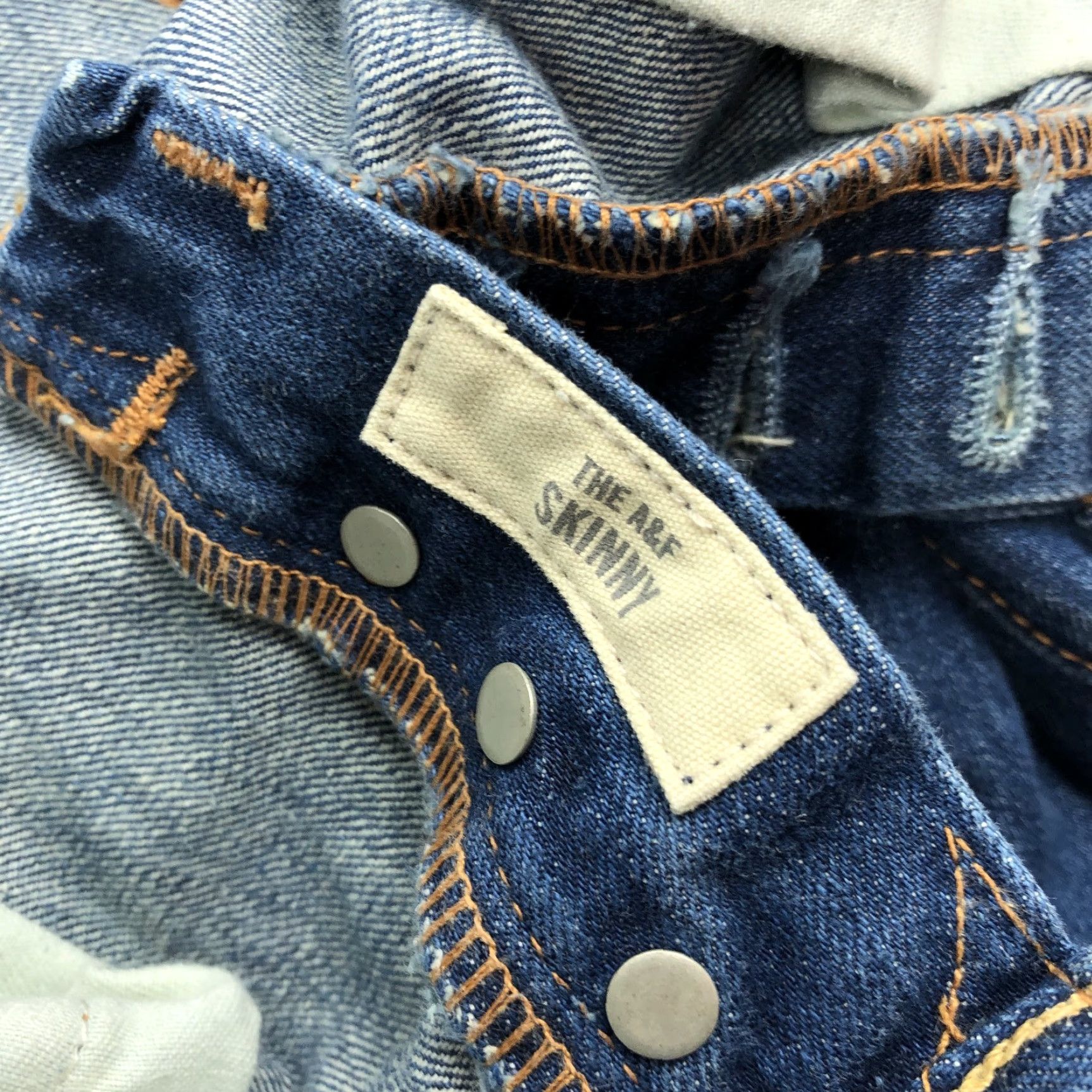 Abercrombie & Fitch Abercrombie & Fitch The AF Skinny Jeans Distressed Button Fly W31 L32 Women's Denim Blue 5-Pocket Pocket Rise Mid Regular Size 24" / US 00 / IT 34 - 7 Thumbnail