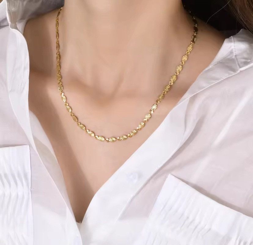 Other Flowers Chain Choker Necklace Size ONE SIZE - 5 Thumbnail