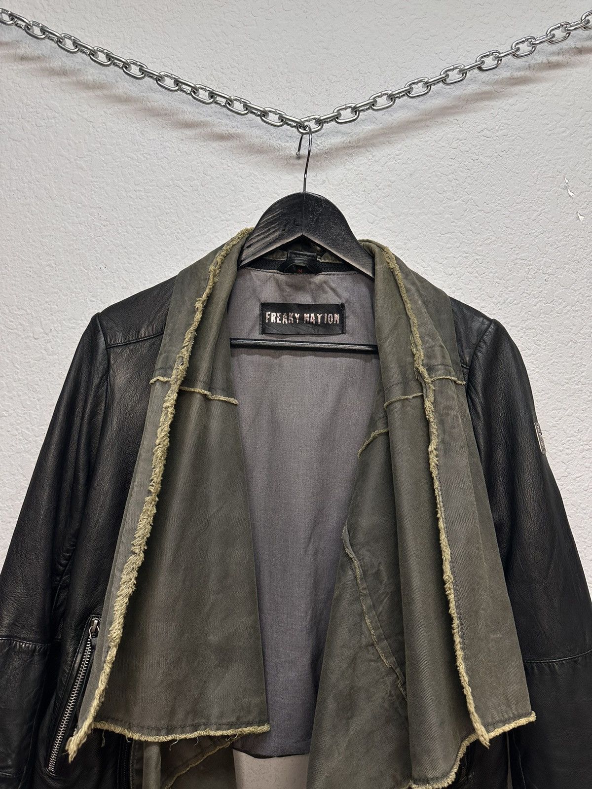 Marithe + Francois Girbaud Freaky Nations leather jacket Avantgarde Gothic Military Size M / US 6-8 / IT 42-44 - 5 Thumbnail